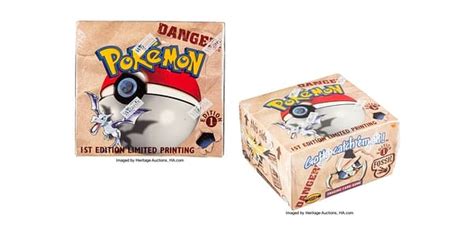 1st Edition Booster Box Of Pokémon Tcg Fossil Expansion Hits Auction