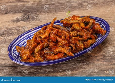 Canned Anchovy In Tomato Sauce Stock Image Image Of Anchovies