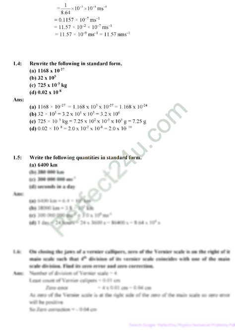 SOLUTION 9th Physics Pdf Numericals Chapter 1 Studypool