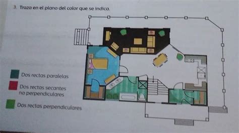 Traza En El Plano Del Color Que Se Indica C D Dos Rectas