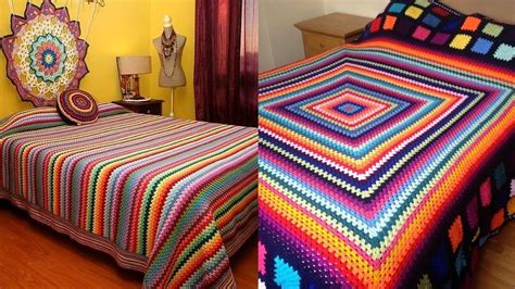 Unique And Attractive Free Crochet Bedsheets Designs Solid Color Eassy