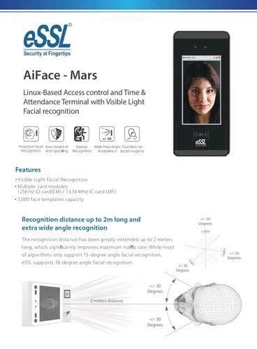 Face Recognition Time Attendance System Essl Ai Face Mars Service