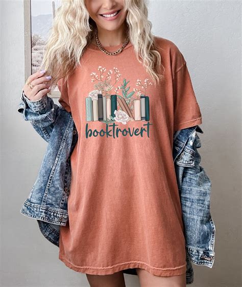 Comfort Colors Booktrovert Shirt Book Shirt Book Lovers Ts Reading Shirt Librarian Ts