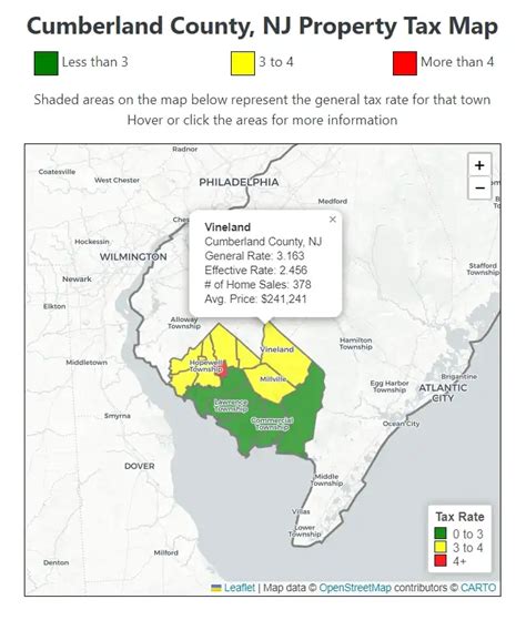 Cumberland County New Jersey 2023 Property Tax Rates Average Tax Bills And Assessments