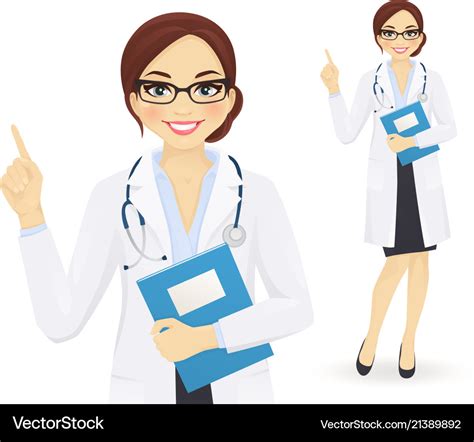 Doctor Pointing Royalty Free Vector Image Vectorstock