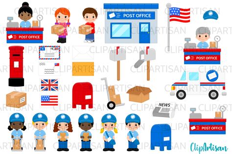 Post Office Clip Art, Mail Carrier Graphic by ClipArtisan · Creative ...