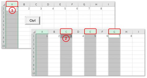 Excel 複数の列をまとめて選択する方法｜excel屋（エクセルや）