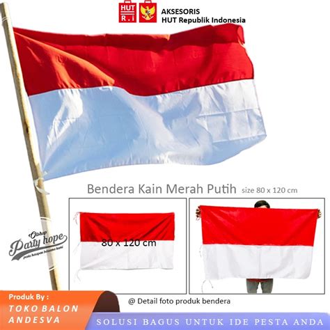 Promo 80x120cm Bendera Merah Putih Indonesia Bendera Kain Merah