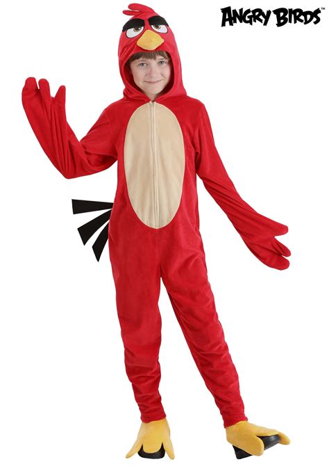 Child Angry Birds Red Costume Jumpsuit Video Game Costumes