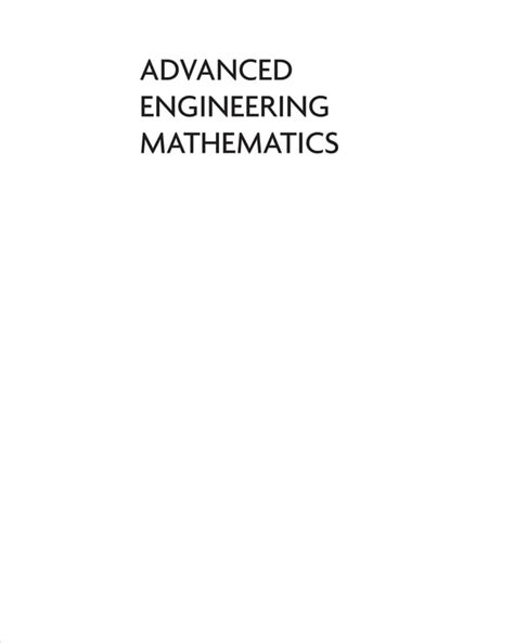 Advanced Engineering Mathematics Erwin Kreyszig Pdf