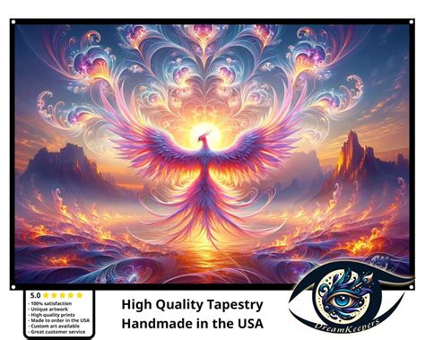 Mythical Phoenix Tapestry, High Quality Wall-hanging, Wall Art, Heroic ...