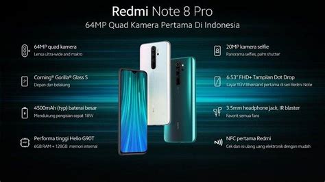 Spesifikasi Dan Harga Redmi Note 8 Pro Ponsel Dari Xiaomi Dengan