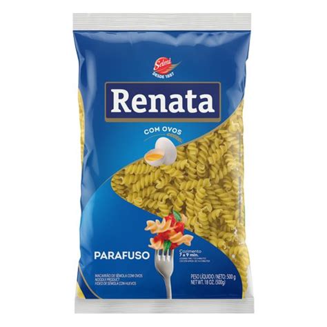 Macarrão de Sêmola Ovos Parafuso Renata Pacote 500g Trimais