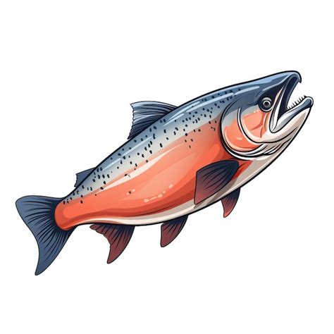 Premium Vector Salmon Vector Flat Geometric Watercolor White