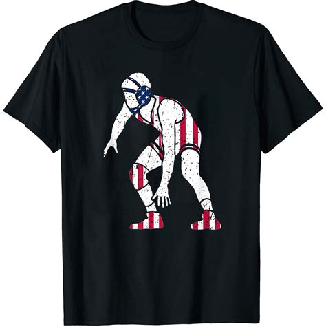 Usa Flag American Patriotic Wrestler Wrestling T Shirt Walmart