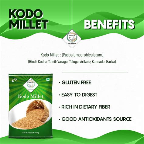 SWASTH Kodo Millets Unpolished And Natural Organic 1kg Other Names Of