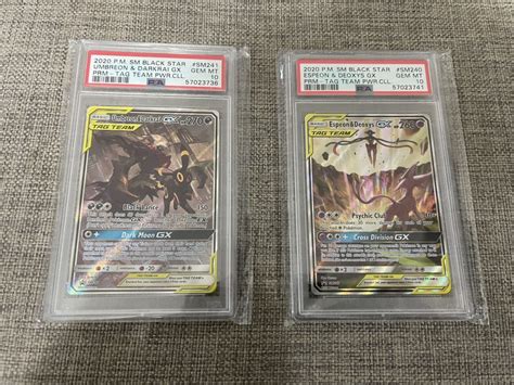 Pokemon Tcg Tag Team Espeon Deoxys Gx Umbreon Darkrai Gx Sm