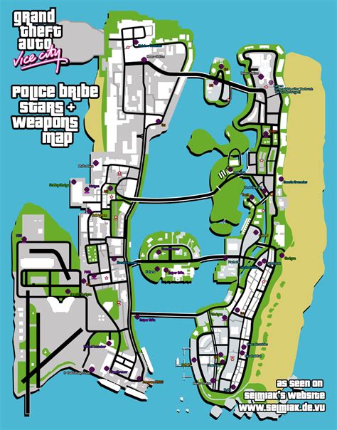 Gta Vice City Police Bribe Stars Weapons Maps Walkthrough