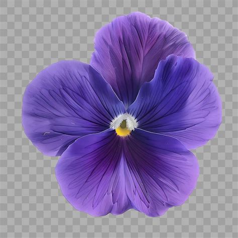 Premium Psd A Purple Flower With A Yellow Center And A White Dot On