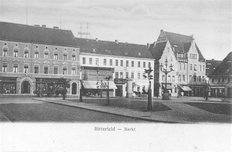 S W Ansichtskarte Bitterfeld Marktplatz Und Gesch Ftsstra E