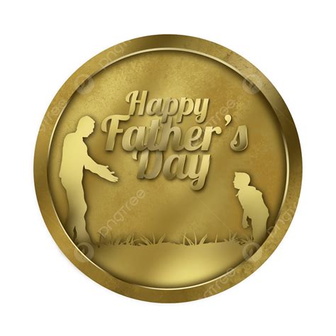 Father Day Elements Png Image Happy Fathers Day Elegance Golden Label