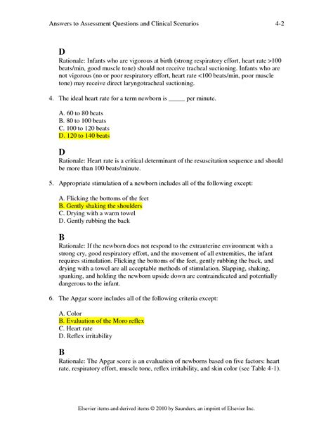 Solution Chapter 4 Practice Exam Perinatal And Pediatric Respiratory