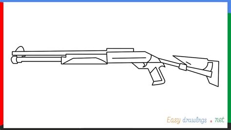 How To Draw M1014 Step By Step For Beginners Youtube