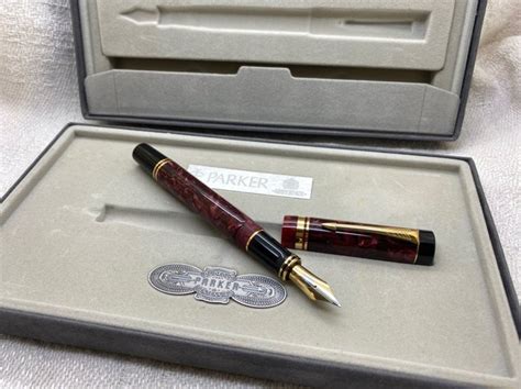 Parker Stylo Plume Duofold Centennial En Marbre Rouge Catawiki