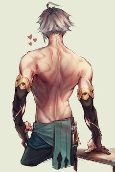 Anime Guys Shirtless Handsome Anime Guys Al Haytham Character Art