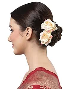 Buy Vogue Hair Accessories Light Weight Rose Flower Bun Maker Juda Pins