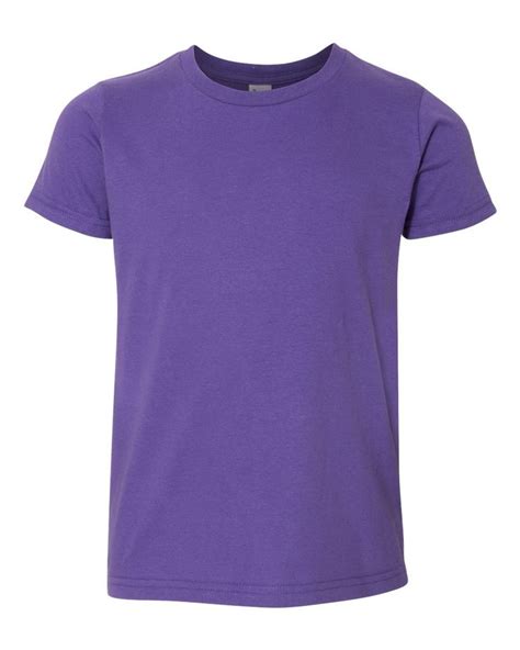 American Apparel Youth Fine Jersey T Shirt 2201w Purple 12 American Apparel Shirts