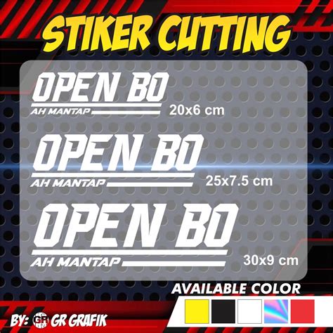 Jual Stiker Cutting Open Bo Tanpa Minimal Order Indonesia Shopee