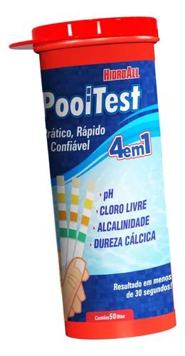 Teste De Fita Para Piscina Pooltest 4 Em 1 50 Fitas MercadoLivre