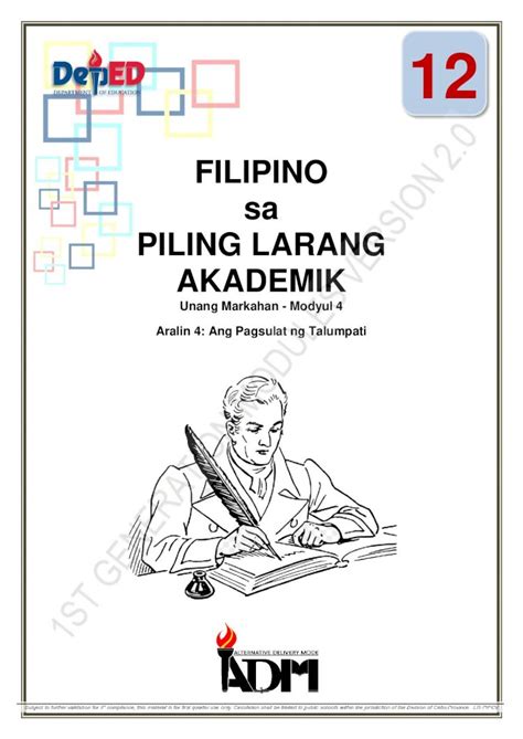 Pdf Filipino Sa Piling Larang Akademikbnvhsmodules Wp Content