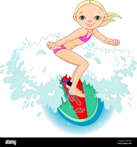 Surfer Girl Cartoon Hi Res Stock Photography And Images Alamy