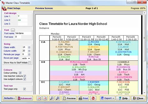 Timetable Maker For School | Brokeasshome.com