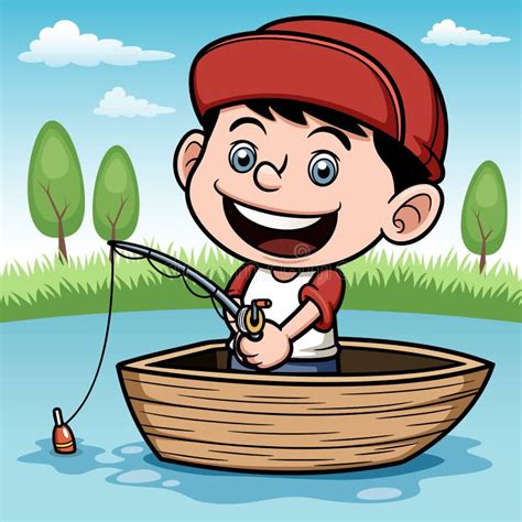 Boy Fishing Boat Svg Boy Fishing Clipart Boy Fishing Etsy Images