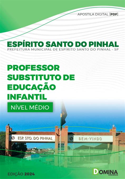 Apostila Pref Espírito Santo Do Pinhal SP 2024 Prof Sub Ed Infantil