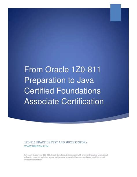 Ppt From Oracle Z Preparation To Java Certified Foundations