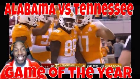 3 Alabama Vs 6 Tennessee College Football Highlights Reaction Youtube