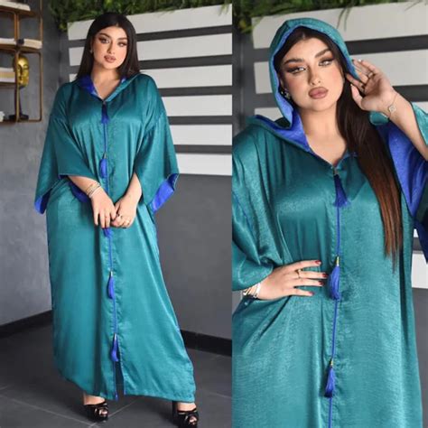 Eid Mubarak Kaftan Abaya Dubai Turquía Islam árabe musulmán con flecos