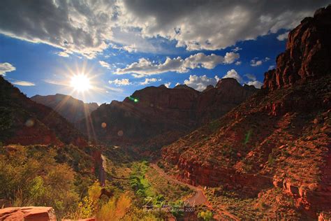 A Zion Sunset Sunset At The Mountains Of Zion National Par