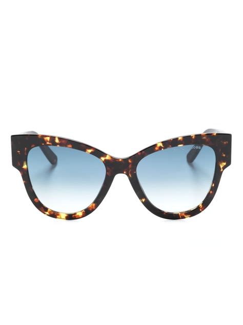 Marc Jacobs Tortoiseshell Effect Cat Eye Frame Sunglasses Reversible