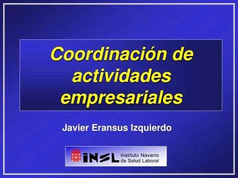 Ppt Coordinaci N De Actividades Empresariales Powerpoint Presentation