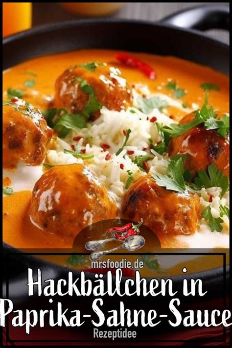 Hackbällchen in Paprika Sahne Sauce mrsfoodie de