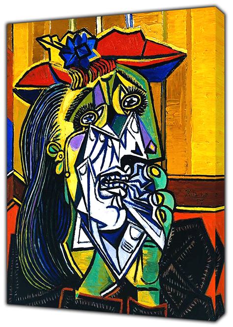 The Weeping Woman By Pablo Picasso Reprint On Canvas Wall Art Decoration Etsy Uk