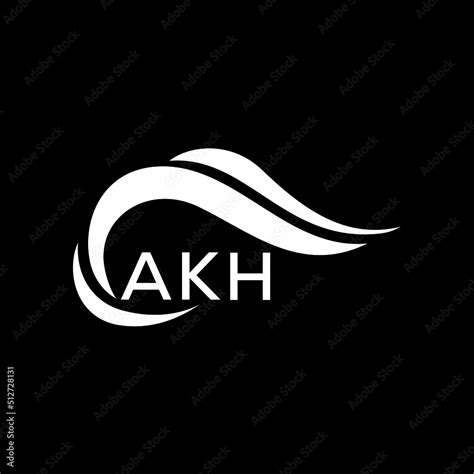 AKH letter logo. AKH best black background vector image. AKH Monogram logo design for ...