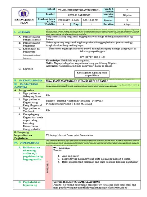 Filipino 7 Mito Isang Matandang Kuba Sa Gabi Ng CaÑao Pdf Human