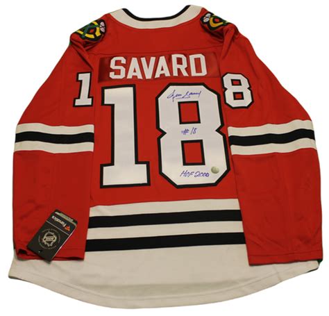 Denis Savard Signed Home Jersey | amcmemorabilia