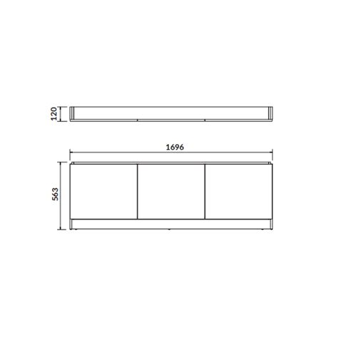 Masca Frontala Cada Cersanit Smart 170 Cm Cu Depozitare Alb S568 026